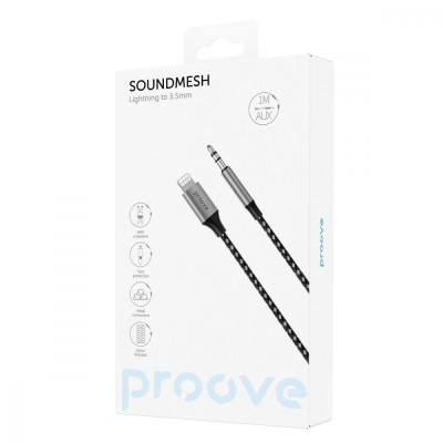 Кабель AUX Proove SoundMesh Type-C to 3.5mm (1m) (ACSM00002801) Gray Кабель AUX Proove SoundMesh Type-C to 3.5mm (1m) (ACSM00002801) Gray