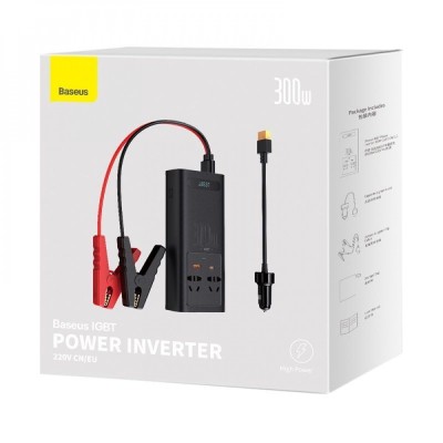 Автомобільний інвертор Baseus IGBT Power Inverter 300W (220V CN/EU) (CGNB010101)