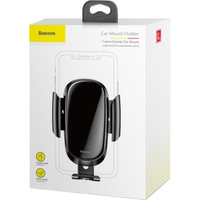 Автомобільний тримач Baseus Future Gravity Car Mount Holder (SUYL-WL01) Black