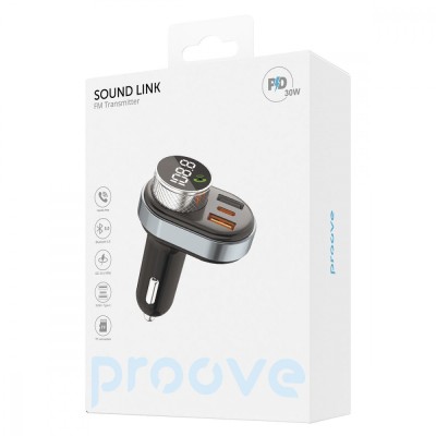 FM Launcher Proove Sound Link 30W (PD+QC3.0) Type-C+USB (FMSL30110001) Black