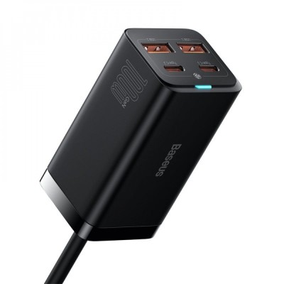 Зарядний Пристрій Baseus GaN3 Pro 100W (2 Type-C + 2 USB) (CCGP000101) Black