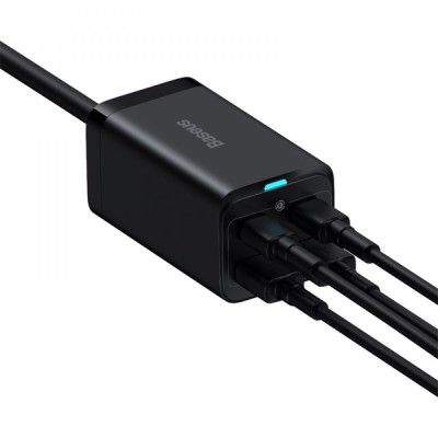 Зарядний Пристрій Baseus GaN3 Pro 100W (2 Type-C + 2 USB) (CCGP000101) Black