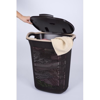 Корзина д/білизни VIOLET HOUSE 0261 Виолетта COFFEE 65 л (0261 Виолетта COF с/к 65 л)