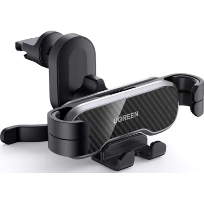 Автомобільний тримач UGREEN LP228 Gravity Drive Air Vent Car Mount Phone Holder With Arc-Shaped Mounting Clip (80871) Black