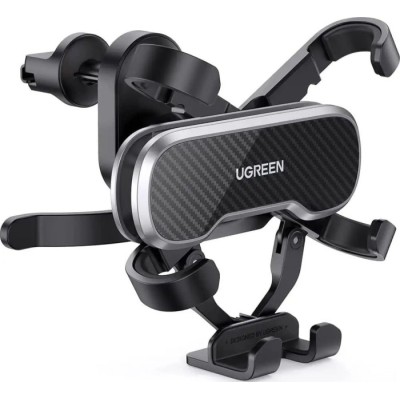 Автомобільний тримач UGREEN LP228 Gravity Drive Air Vent Car Mount Phone Holder With Arc-Shaped Mounting Clip (80871) Black