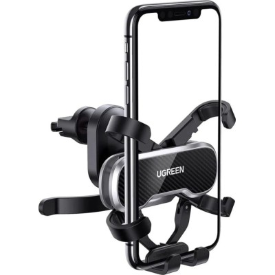Автомобільний тримач UGREEN LP228 Gravity Drive Air Vent Car Mount Phone Holder With Arc-Shaped Mounting Clip (80871) Black