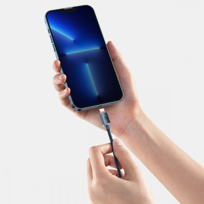 Кабель Baseus Crystal Shine Series Fast Charging Data USB кабель Type-C To IP 20W 2m (CAJY000301) Black Кабель Baseus Crystal Shine Series Fast Charging Data USB кабель Type-C To IP 20W 2m (CAJY000301) Black