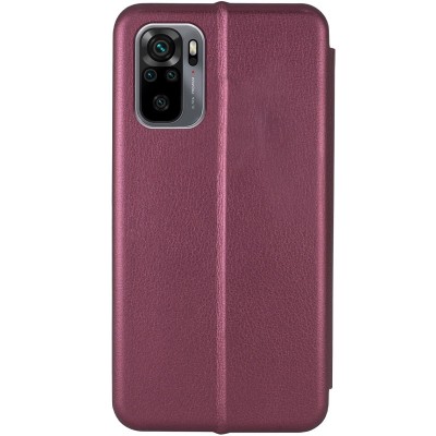 Кожаный чехол (книжка) Classy для Xiaomi Redmi Note 10 / Note 10s / Poco M5s Бордовый