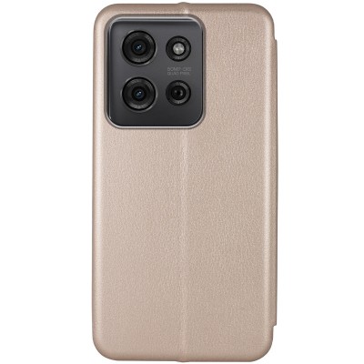 Шкіряний чохол-книжка Classy для Motorola Moto G75 5G Золотий