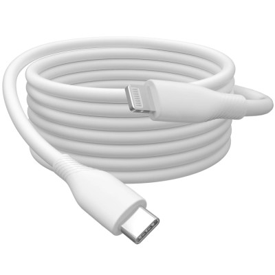 Кабель для зарядки USB, USB-C - Lightning 2 м, USB 2.0, 60W, силіконовий, білий AK-600110-020-W DIGITUS by ASSMANN