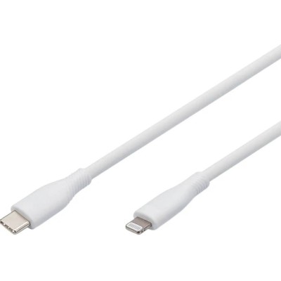 Кабель для зарядки USB, USB-C - Lightning 2 м, USB 2.0, 60W, силіконовий, білий AK-600110-020-W DIGITUS by ASSMANN