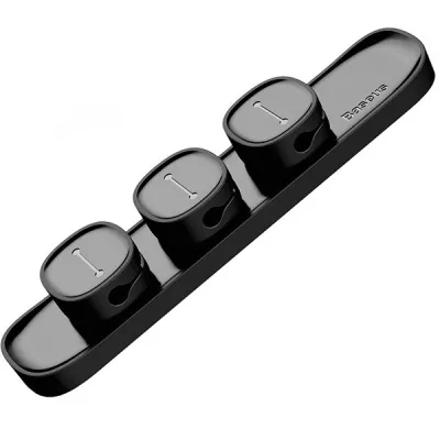 Тримач Кабелів Baseus Peas USB кабель Clip (ACWDJ-01) Black