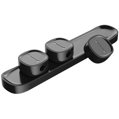 Тримач Кабелів Baseus Peas USB кабель Clip (ACWDJ-01) Black Тримач Кабелів Baseus Peas USB кабель Clip (ACWDJ-01) Black