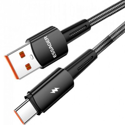 Кабель Essager Sunset USB A to Type C 120W USB Charging Cable 1m (EXC120-CG01-P) Black