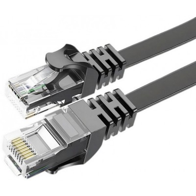 Кабель ESSAGER TopSpeed Cable Ethernet Cat6 RJ45 Splitter Network Flat Cable 3m (EXCWXB-JSC01) Black
