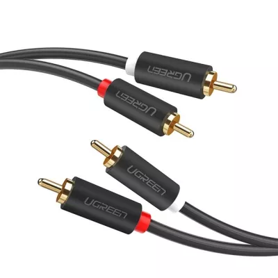 Кабель UGREEN AV104 2 RCA Male To 2 RCA Male Audio Cable 3m (10519) Black