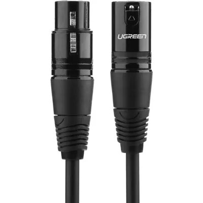 Кабель UGREEN AV130 XLR Male To Female Cable 2m (20710) Black