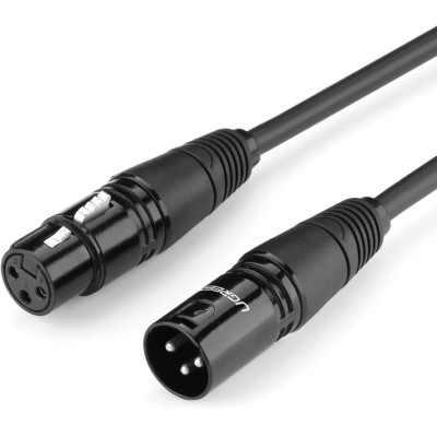 Кабель UGREEN AV130 XLR Male To Female Cable 5m (20712) Black