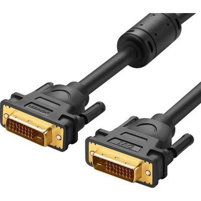 Кабель UGREEN DV101 DVI (24+1) Male To Male Cable Gold Plated 3m (11607) Black