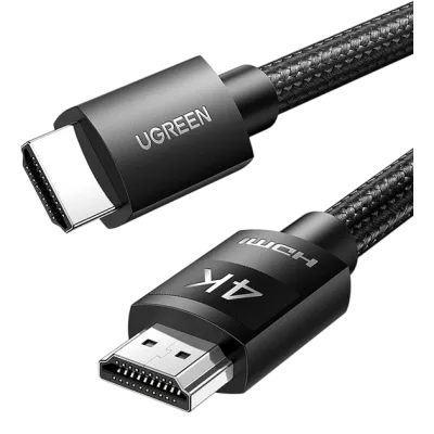 Кабель UGREEN HD119 4K HDMI Cable Male To Male Braided 1m Black (30999)