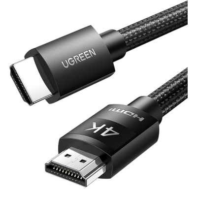 Кабель UGREEN HD119 4K HDMI Cable Male To Male Braided 2m Black (40101)
