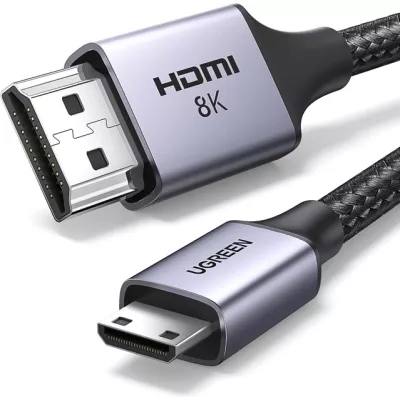 Кабель UGREEN HD163 Mini HDMI To HDMI 8K Cable 1m (15514) Black
