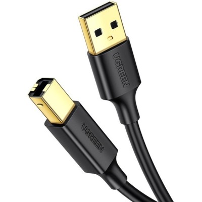 Кабель UGREEN US135 USB 2.0 AM To BM Print Cable 1.5m Black (10350)