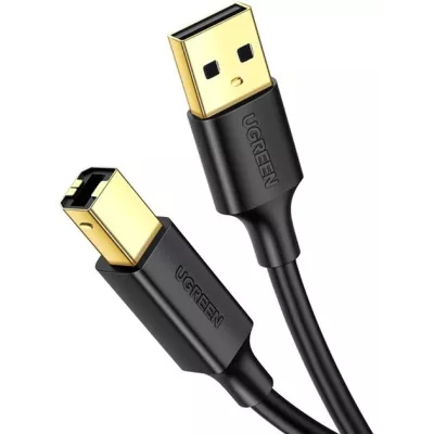 Кабель UGREEN US135 USB 2.0 AM To BM Print Cable 1.5m Black (10350)