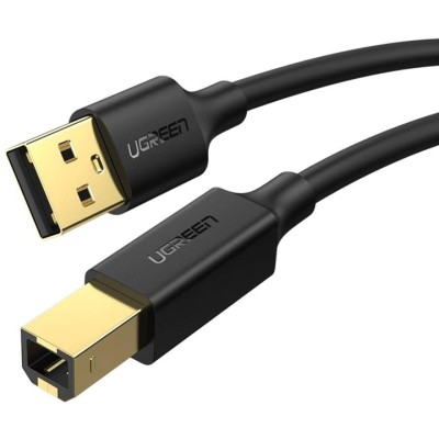 Кабель UGREEN US135 USB 2.0 AM To BM Print Cable 1.5m Black (10350)