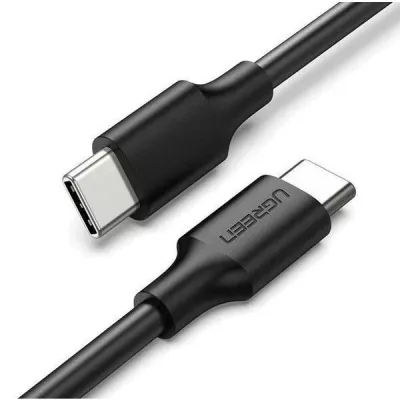 Кабель UGREEN US286 USB Type-C To USB Type-C 60W Cable Nickel Plating 3A 2m Black (10306)