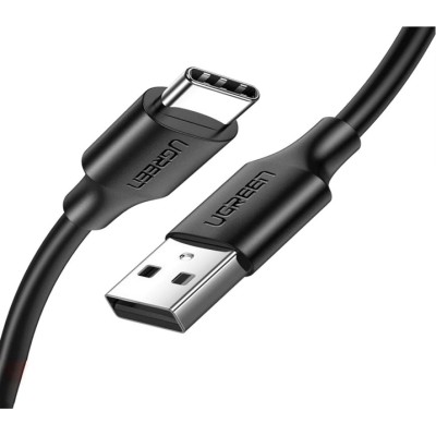 Кабель UGREEN US287 USB 2.0 To USB Type-C Cable Nickel Plating 3A 0.5m Black (60115)