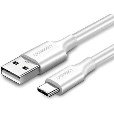 Кабель UGREEN US287 USB 2.0 To USB Type-C Cable Nickel Plating 3A 1m White (60121)
