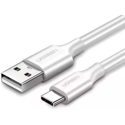 Кабель UGREEN US287 USB 2.0 To USB Type-C Cable Nickel Plating 3A 2m White (60123)