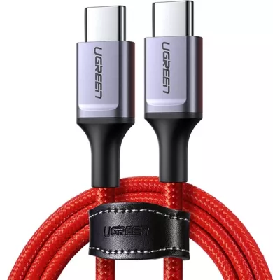 Кабель UGREEN US294 USB 2.0 Type C Male To Male Cable Aluminum Nickel Plating 1m Red (60186)