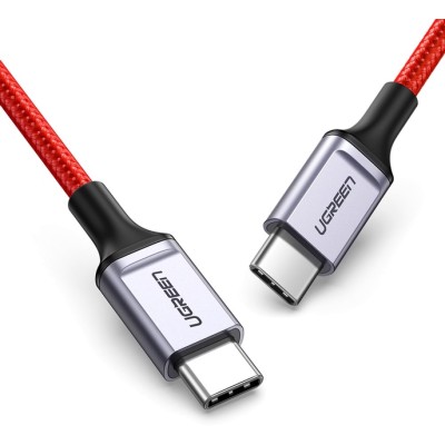 Кабель UGREEN US294 USB 2.0 Type C Male To Male Cable Aluminum Nickel Plating 1m Red (60186)