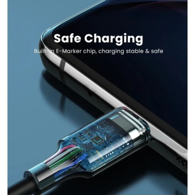 Кабель UGREEN US300 Charging Cable 100W USB Type-C To USB Type-C 5A 2m Black (80372)