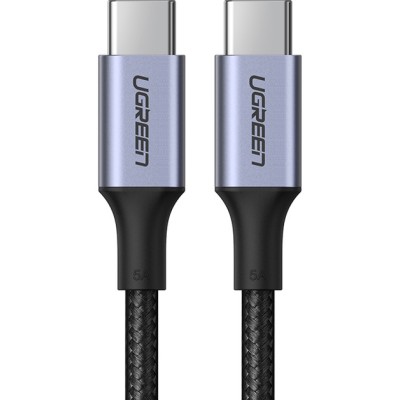 Кабель UGREEN US316 USB Type-C To USB Type-C Cable Aluminum Case With Braided 2m Black (70429)