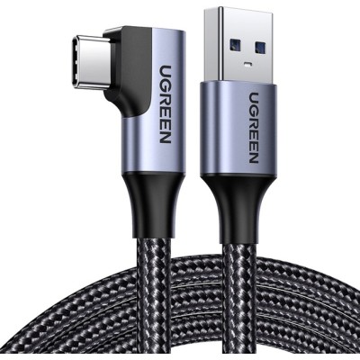 Кабель UGREEN US385 USB-A Male To USB-C Male 3.0 3A 90-Degree Angled Cable 1m Black (20299) Кабель UGREEN US385 USB-A Male To USB-C Male 3.0 3A 90-Degree Angled Cable 1m Black (20299)