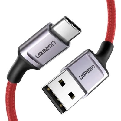 Кабель UGREEN US505 USB 2.0 To Type-C 6A Aluminium Alloy Cable 1m Red (20527) Кабель UGREEN US505 USB 2.0 To Type-C 6A Aluminium Alloy Cable 1m Red (20527)