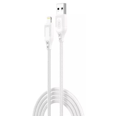 кабель XO NB235 Zebra Series Braided USB-A to Lightning - 1m (Білий)