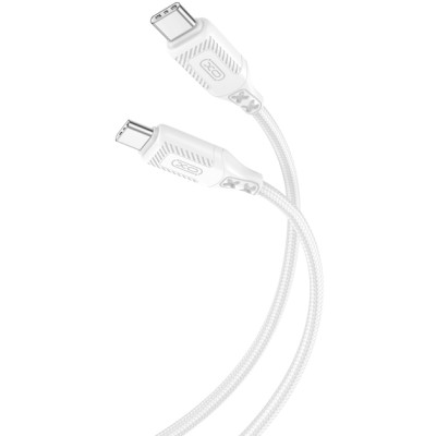 кабель XO NBQ236B Braided Type-C to Type-C - 60W - 1m (Білий) кабель XO NBQ236B Braided Type-C to Type-C - 60W - 1m (Білий)