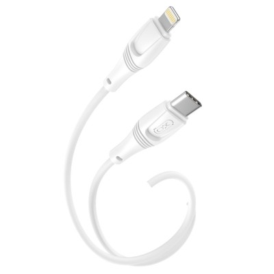 кабель XO NBQ239A Zeus Series High Elastic Type-C to Lightning - 27W - 1m (Білий)