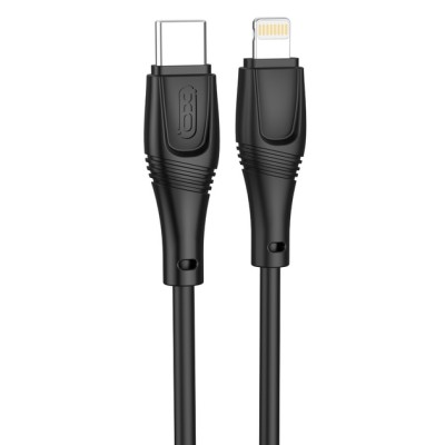 кабель XO NBQ239A Zeus Series High Elastic Type-C to Lightning - 27W - 1m (Чорний)