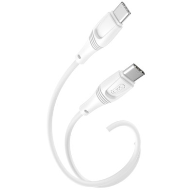 кабель XO NBQ239B Zeus Series High Elastic Type-C to Type-C - 60W - 1m (Білий)