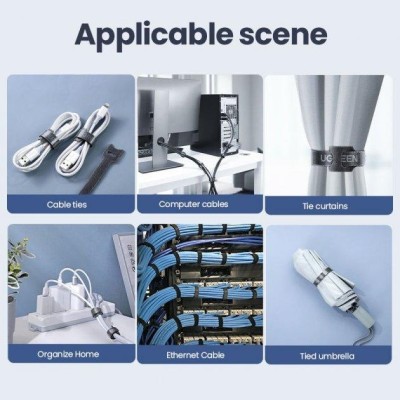 Кабельний Органайзер UGREEN LP401 Cable Winder 20-Pack Black (20245P20)