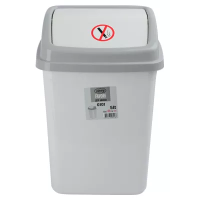 Корзина д/сміття VIOLET HOUSE 0101 WHITE з/кр. 5 л (0101 WHITE с/кр.5 л)
