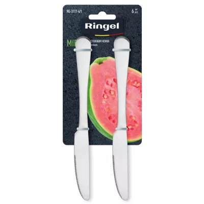 Столові прилади RINGEL Mira Набір столових ножей 6 шт. на бліст. (RG-3117-6/1)