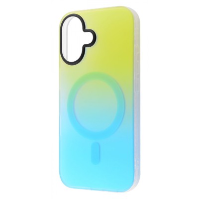 Чохол WAVE Matte Gradient Colors with Magnetic Ring iPhone 16 green/blue