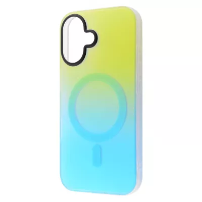 Чохол WAVE Matte Gradient Colors with Magnetic Ring iPhone 16 green/blue