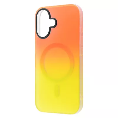 Чохол WAVE Matte Gradient Colors with Magnetic Ring iPhone 16 orange/yellow